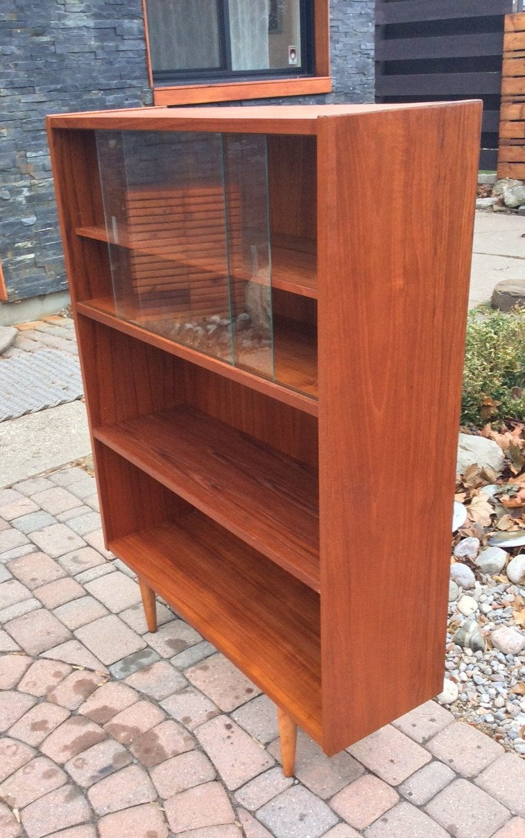 Danish Mid Century Modern Teak Display China cabinet RESTORED - Mid Century Modern Toronto