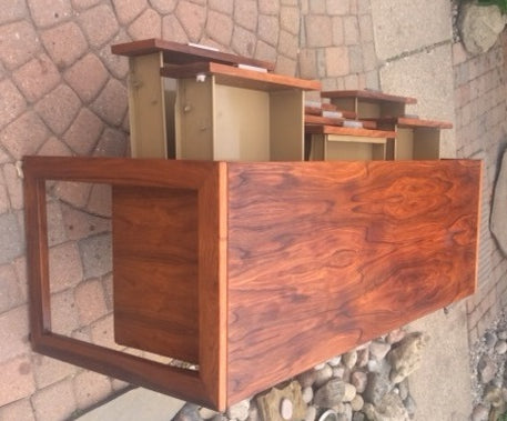 ON HOLD REFINISHED Brazilian MCM Rosewood Office Credenza or TV Console 54" - Mid Century Modern Toronto