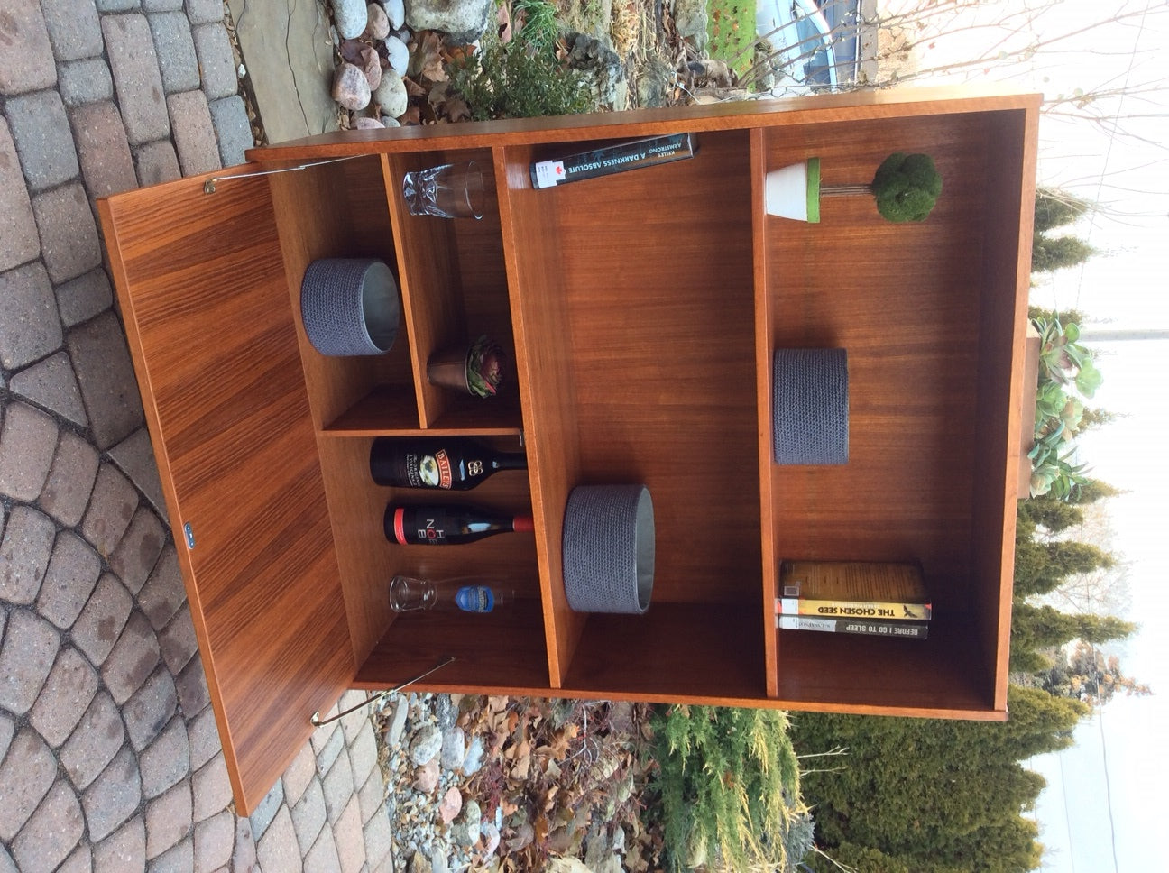 Danish Mid Century Modern Teak Display Bar China Console RESTORED - Mid Century Modern Toronto