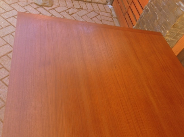 REFINISHED LARGE MCM Teak Draw Leaf Table 6-10.5 ft - Mid Century Modern Toronto