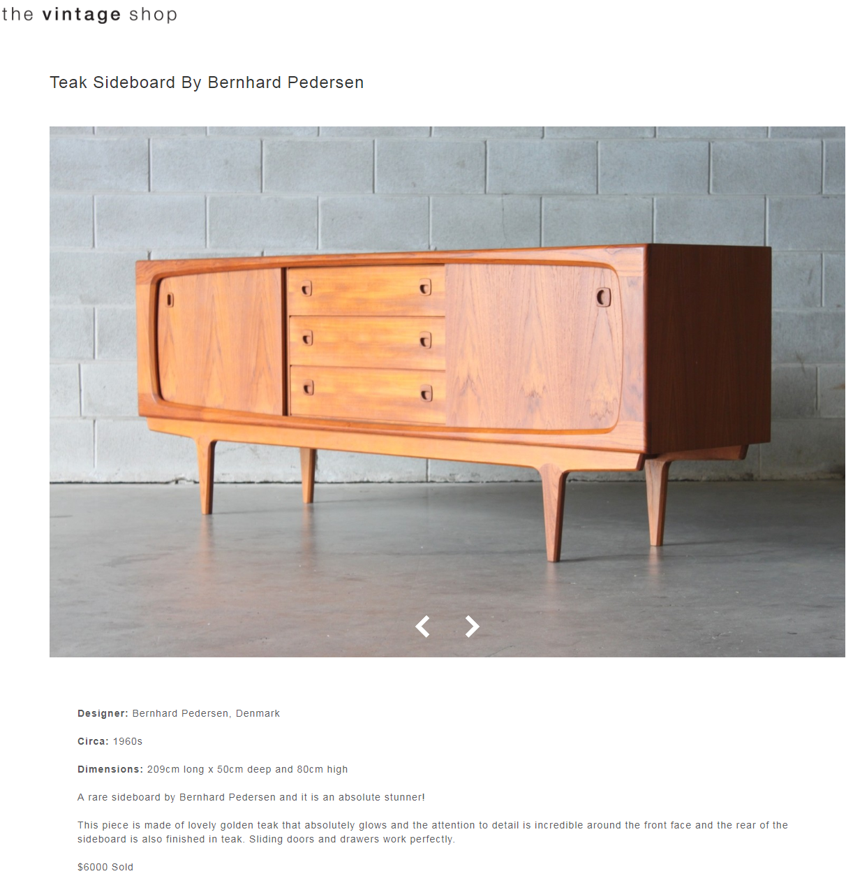 REFINISHED Danish MCM Teak Credenza by B. Pedersen 78.5" w sliding doors - Mid Century Modern Toronto