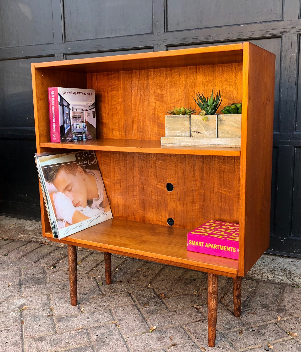 REFINISHED MCM  Teak Display Bookcase Small 32" - Mid Century Modern Toronto
