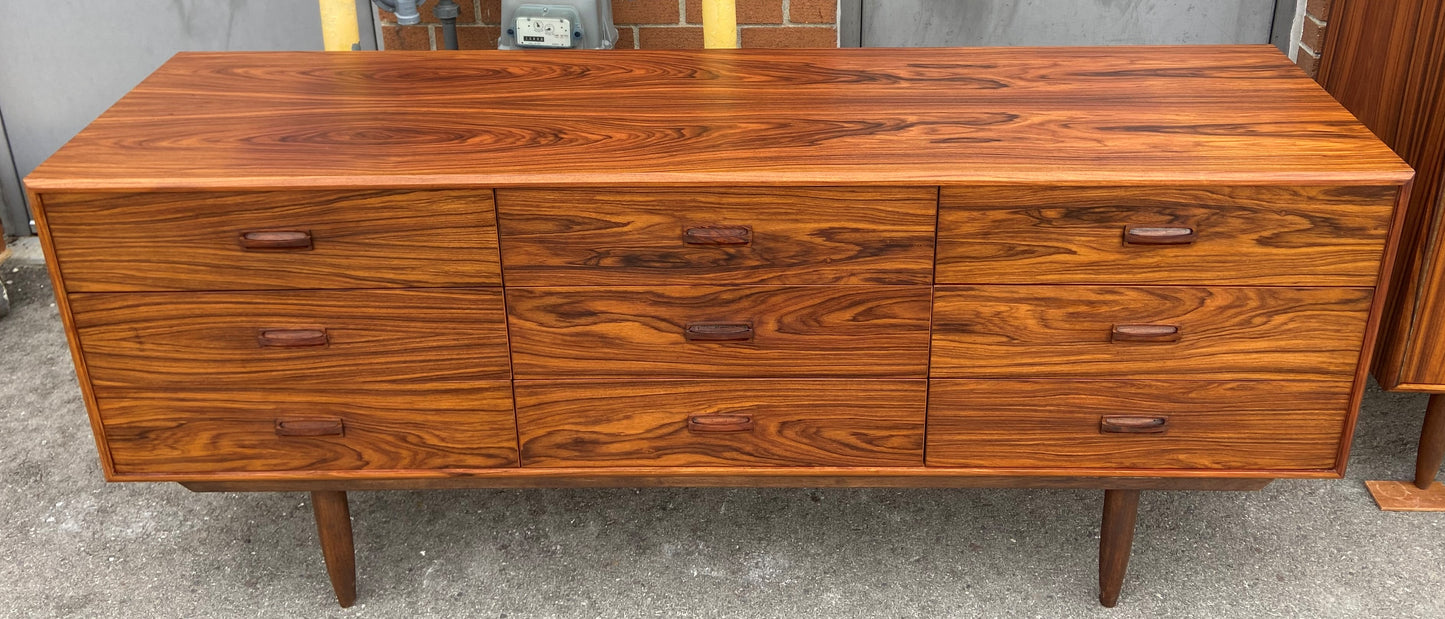 REFINISHED MCM Rosewood Dresser, Highboy & Queen Bed w Nightstands PERFECT