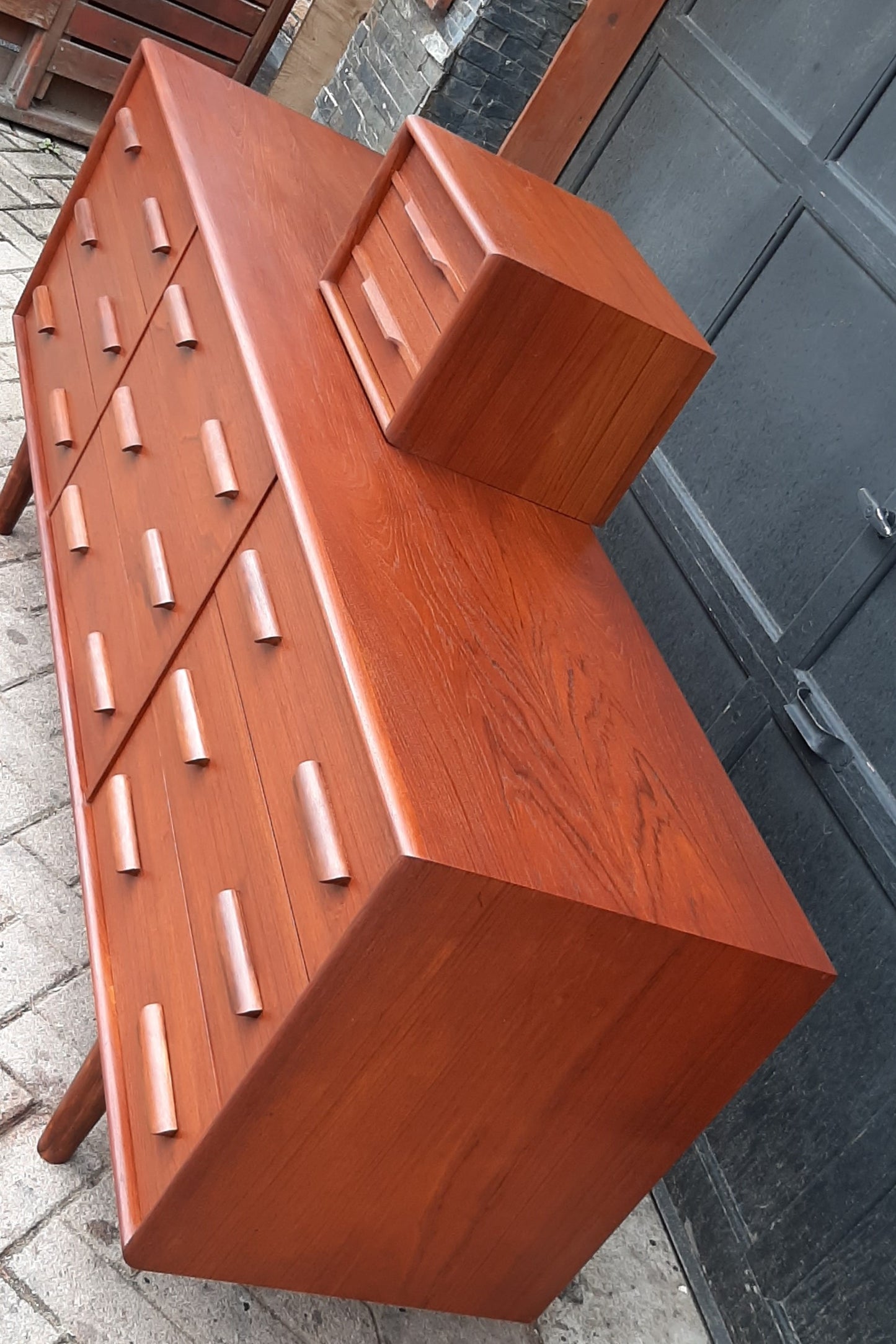 Reserved for T.H. REFINISHED MCM Teak Dresser 9 Drawers PERFECT - Mid Century Modern Toronto