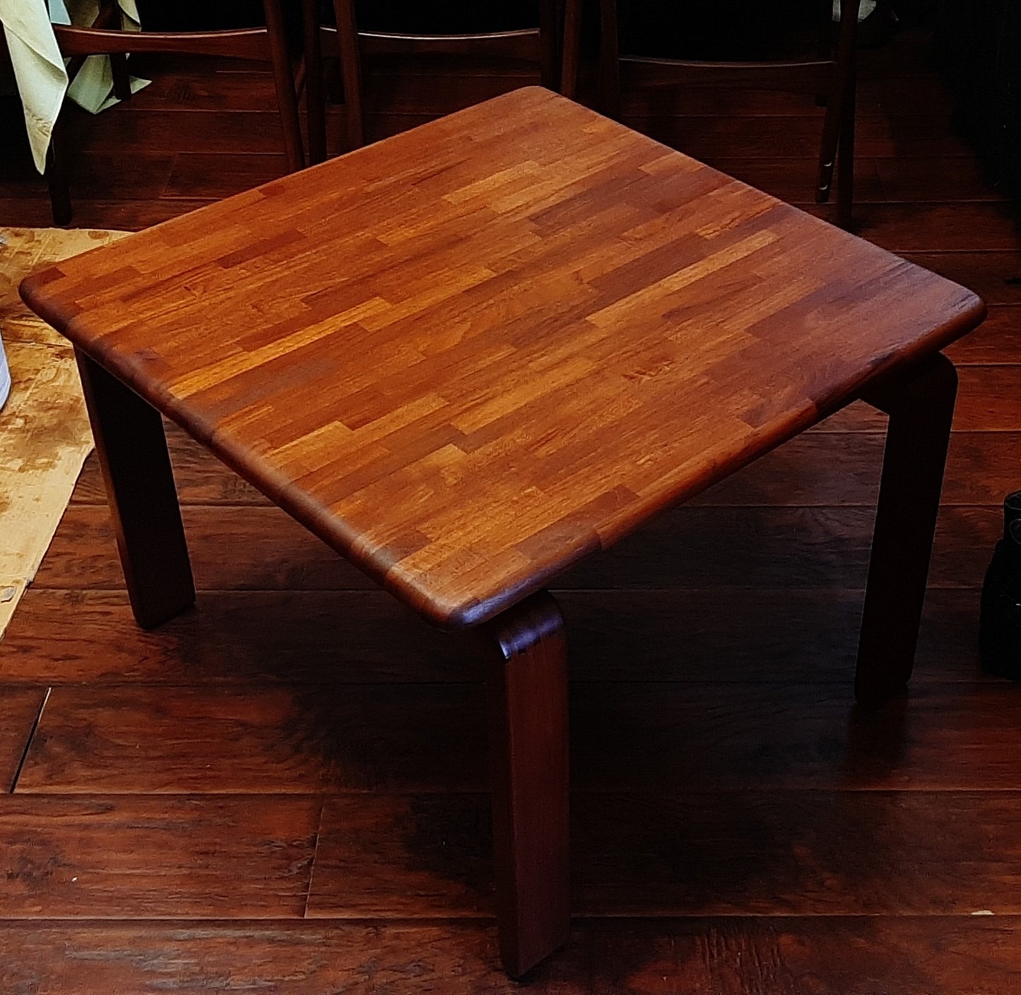 Vintage teak coffee table restoration for Edmund Shea - Mid Century Modern Toronto