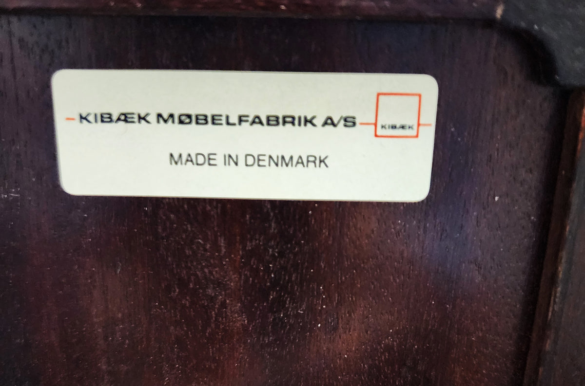 RESTORED Danish Mid Century Modern Rosewood Tambour Cabinet 51