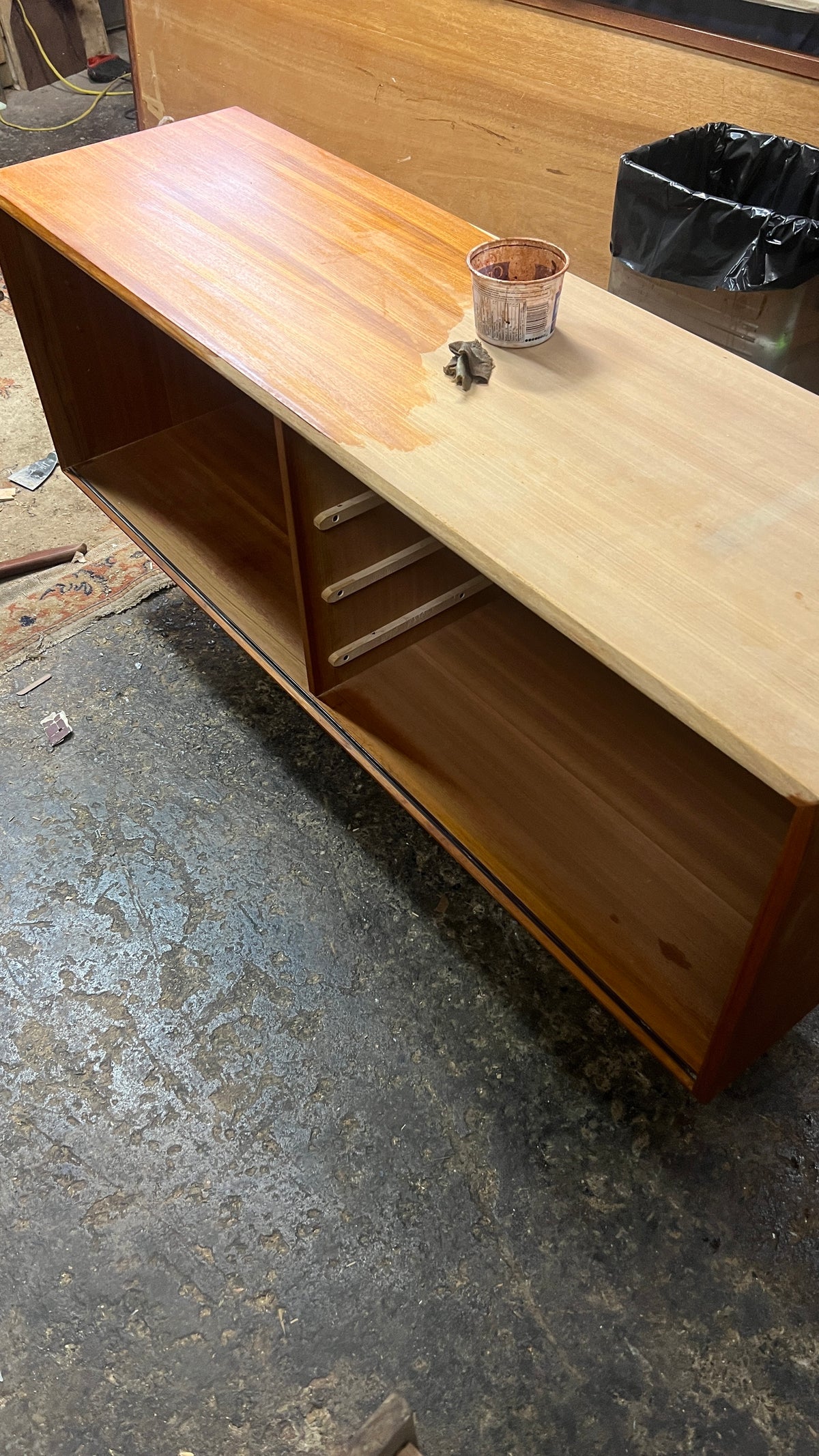REFINISHED Danish MCM Teak Sideboard Buffet 60
