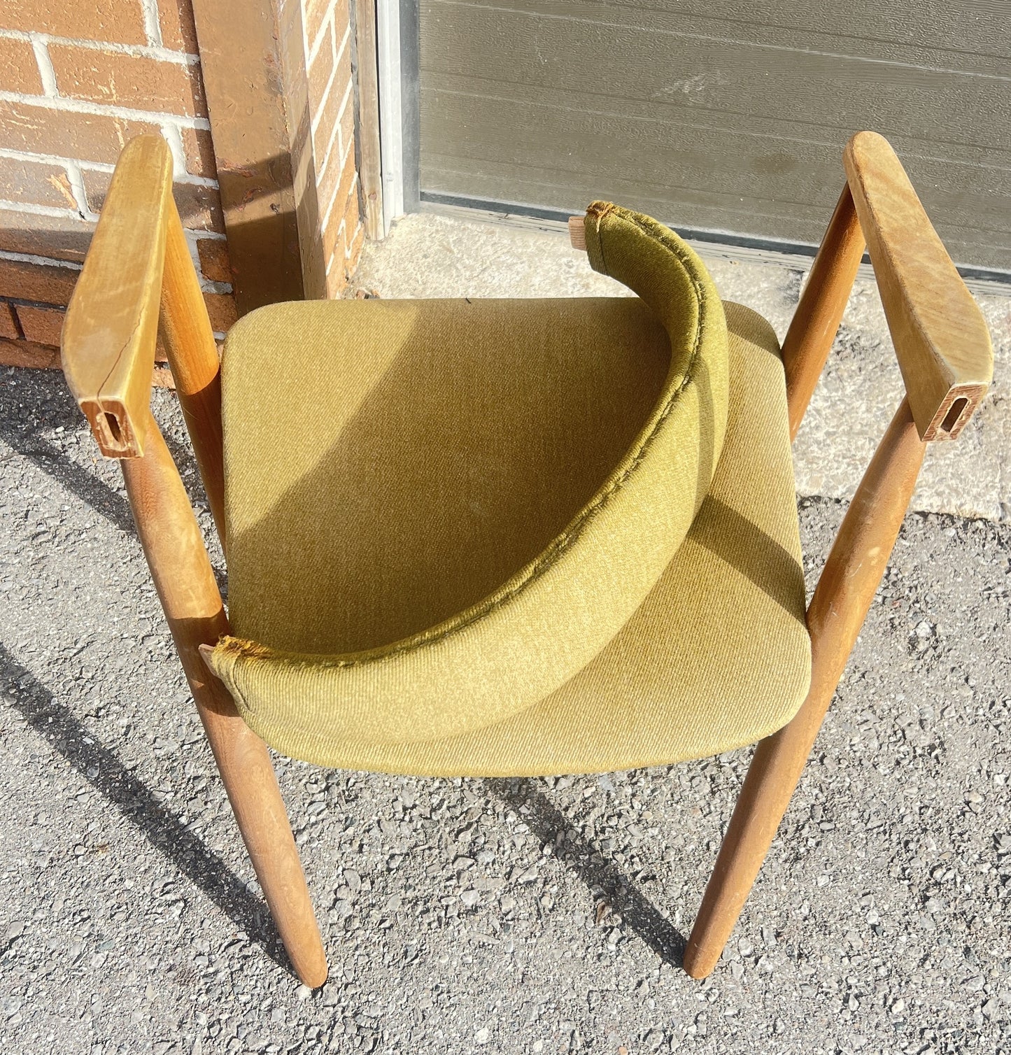REFINISHED Danish Mid Century Modern Teak Armchair by Th. Harlev