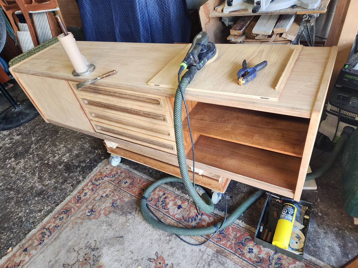 REFINISHED Danish Mid Century Modern Teak Sideboard by Johannes Andersen 79
