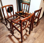 4 REFINISHED REUPHOLSTERED MCM Walnut Chairs by Honderich 15
