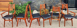 6 RESTORED Danish Mid Century Modern Teak Chairs (2 arm, 4 side) # 83 by Boltinge 10