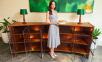 RESTORED Danish MCM Curved Rosewood Cabinet by J. Andersen for C. Linneberg 79