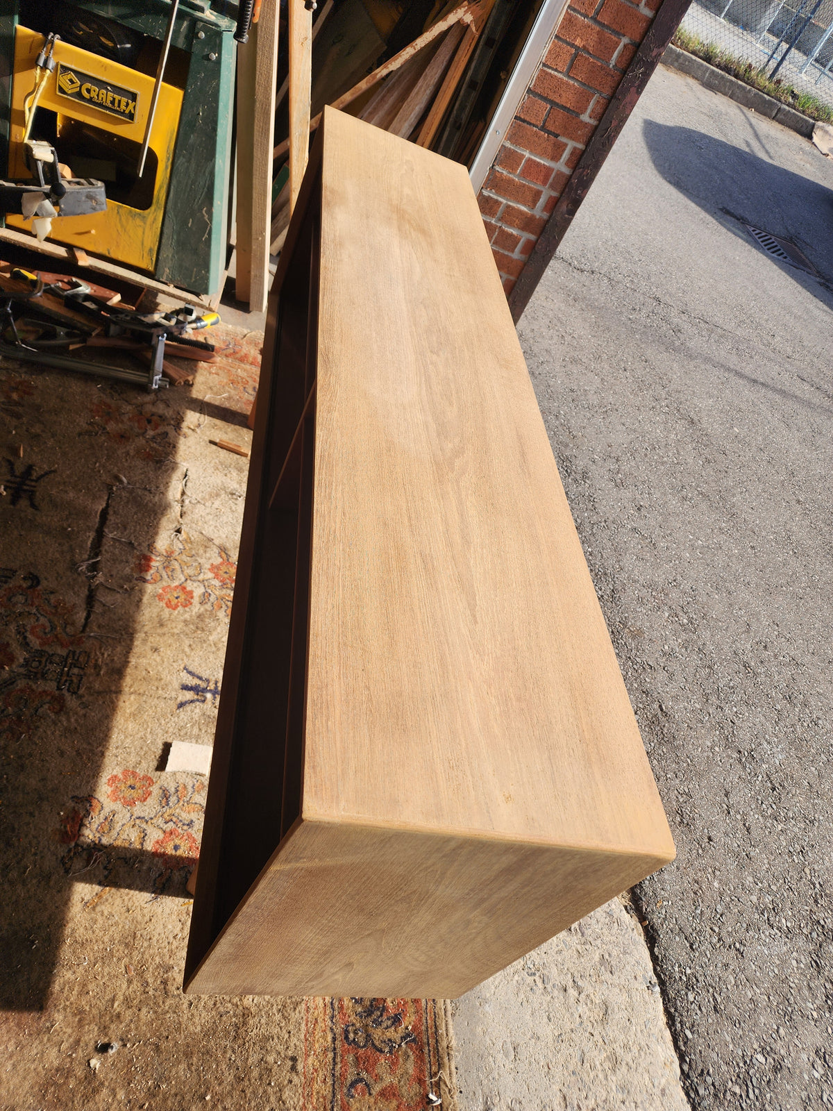 REFINISHED Danish Mid Century Modern Teak Display TV Media Console 60