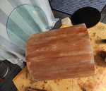 REFINISHED Mid Century Modern Teak Lunar Side Table / Bar by RS Associates 13