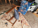 REFINISHED MCM Teak Loveseat Daybed & 3 Armchairs by Toothill, UK REUPHOLSTERED 21