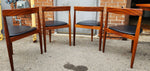 REFINISHED Danish MCM ROUNDETTE Teak Extension Table & 4 Chairs by Hans Olsen 10