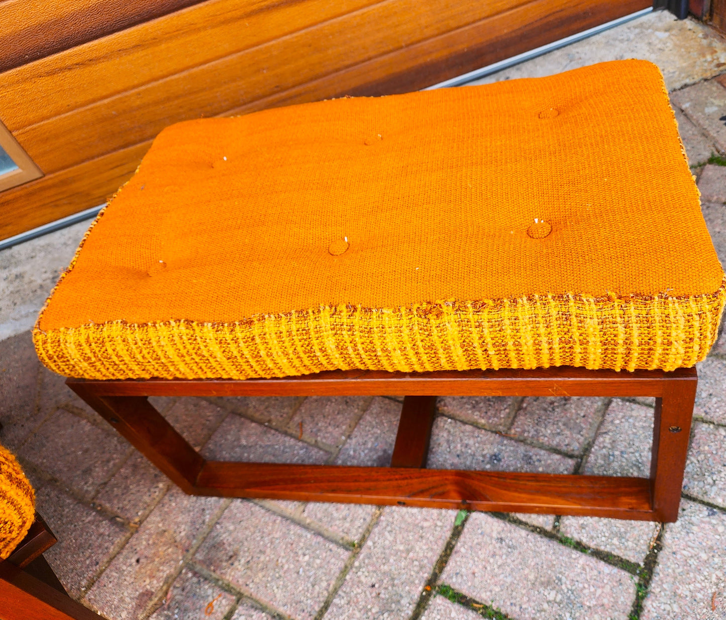 REFINISHED Mid Century Modern Teak Lounge Chair & Ottoman by Lennart Bender, Sweden