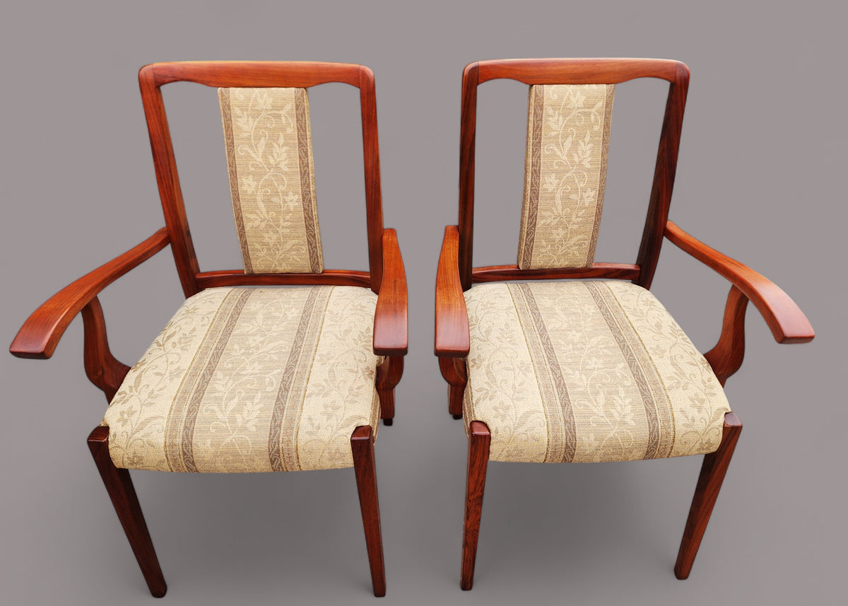 2 Scandinavian Mid Century Modern Rosewood Armchairs