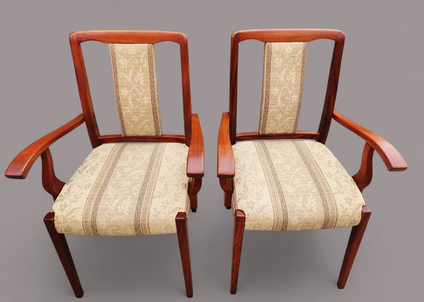 2 Scandinavian Mid Century Modern Rosewood Armchairs