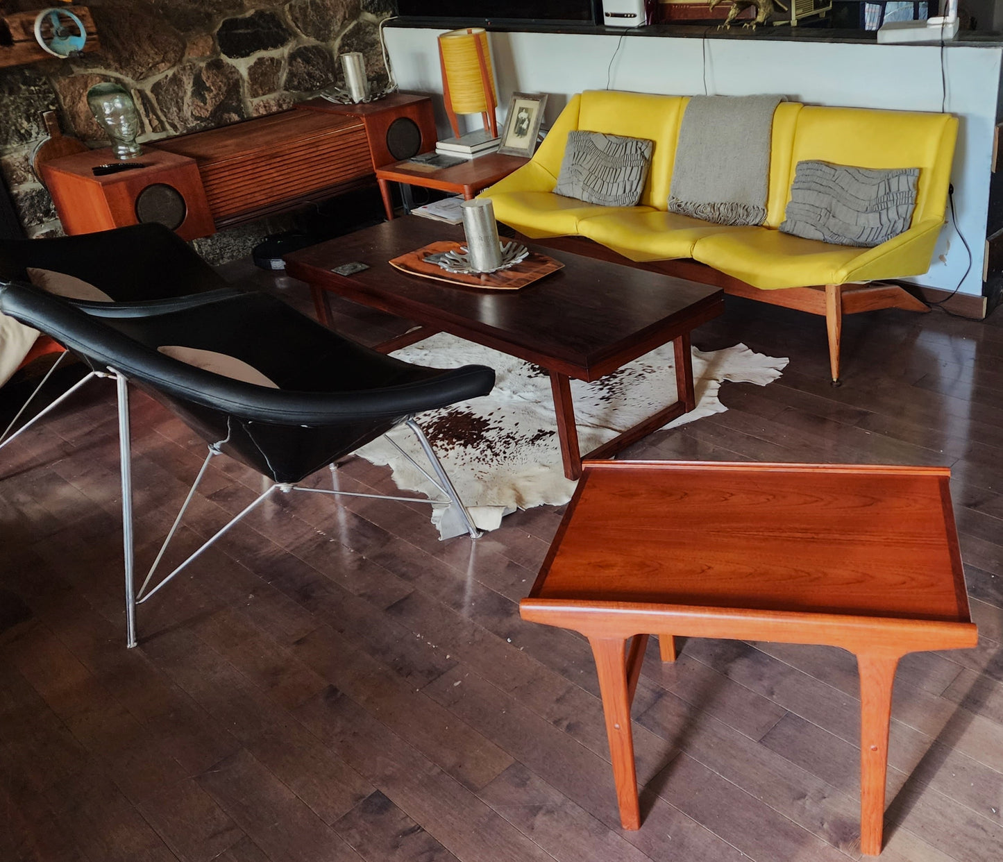 REFINISHED Mid Century Modern Teak Accent Table