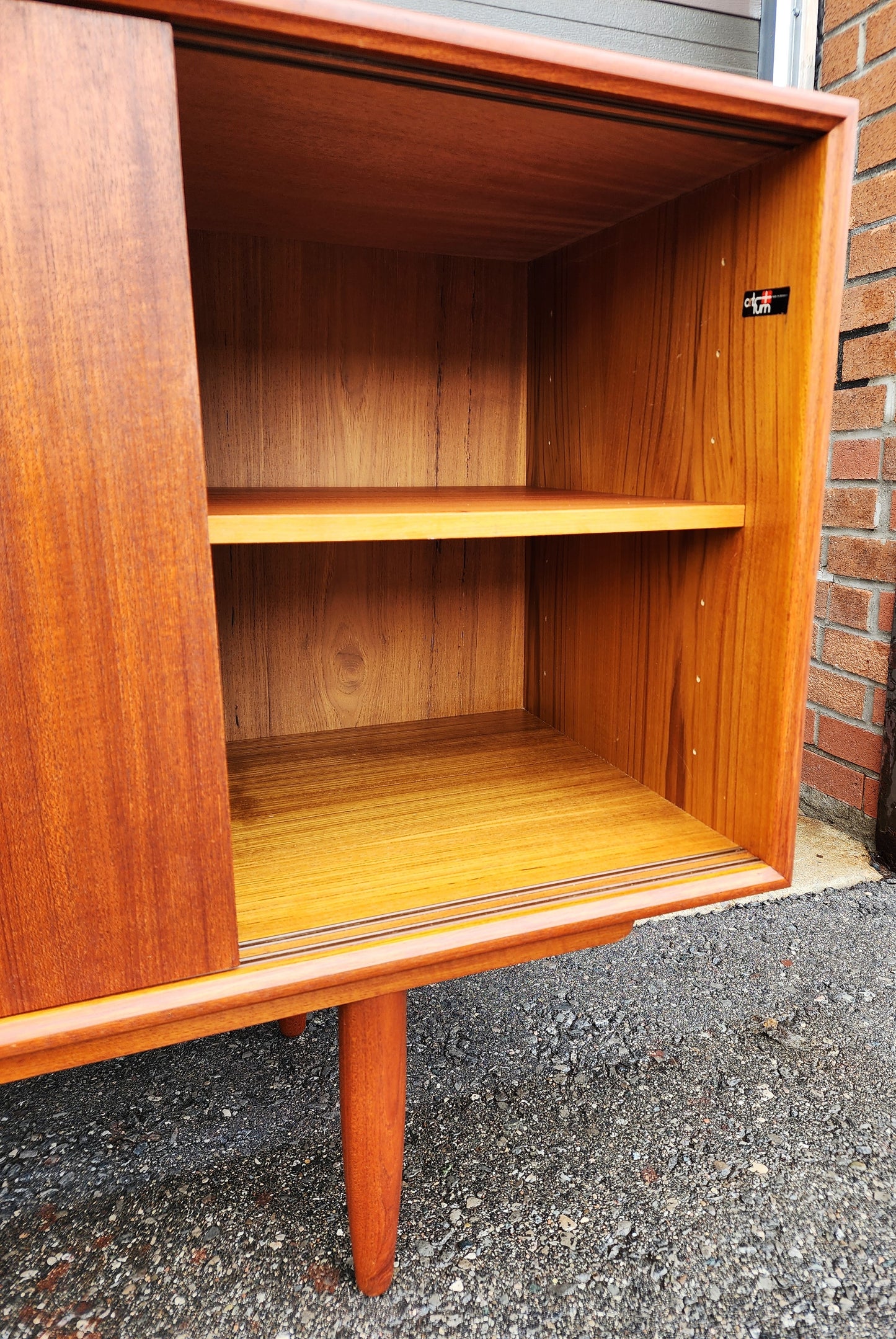 REFINISHED Danish Mid Century Modern Teak Sideboard by Gunni Omann 79"