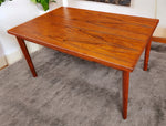 REFINISHED Danish MCM Teak Draw Leaf Table by H. Kjaernulf  57