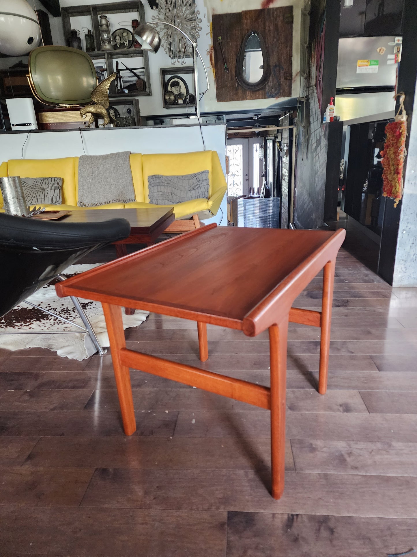 REFINISHED Mid Century Modern Teak Accent Table