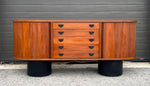 REFINISHED MCM Teak Buffet with Tambour Doors La Rose by RS Associates 75