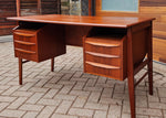Coming***REFINISHED Danish MCM Teak Desk with Bookcase Back by Gunnar Nielsen for Tibergaard 11