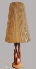 Mid Century Modern Sculptural Table Lamp w Cone shade H 35.5