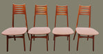 4 REFINISHED Danish Mid Century Modern Teak Chairs Model 83 by Boltinge 1