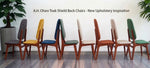 8 RESTORED Danish MCM Teak Shield Back Chairs by A. H. Olsen, will be REUPHOLSTERED 2