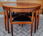 REFINISHED Danish MCM ROUNDETTE Teak Dining Table & 4 Chairs by Hans Olsen 13