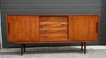 REFINISHED Danish Mid Century Teak Sideboard Credenza Buffet 72