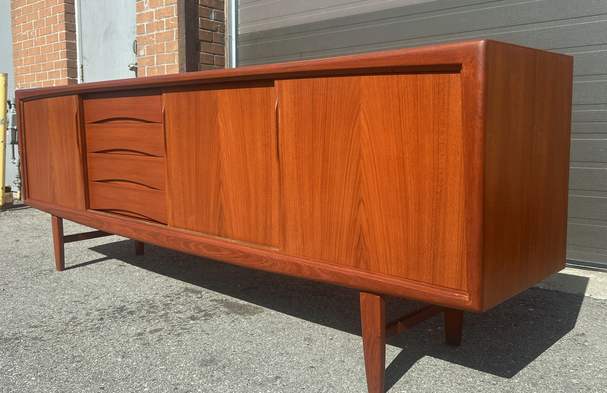 REFINISHED Danish Mid Century Modern Teak Sideboard by Gunni Omann for ACO, 95