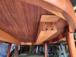 REFINISHED Mid Century Modern Sunburst Teak Table Oval w 1 Leaf 66