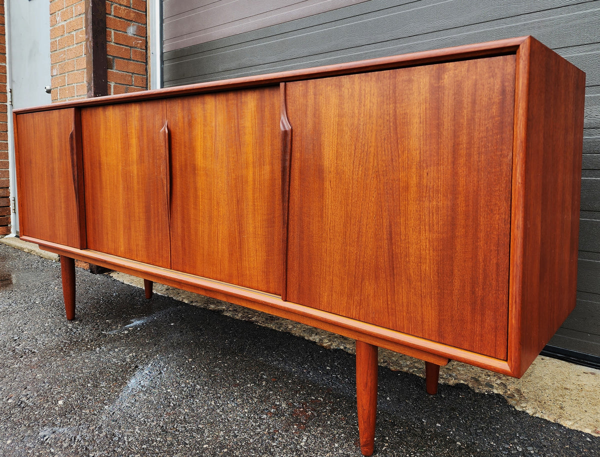 REFINISHED Danish Mid Century Modern Teak Sideboard by Gunni Omann 79