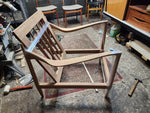 REFINISHED REUPHOLSTERED Danish MCM Teak Lounge Chair w Performance Fabric 19