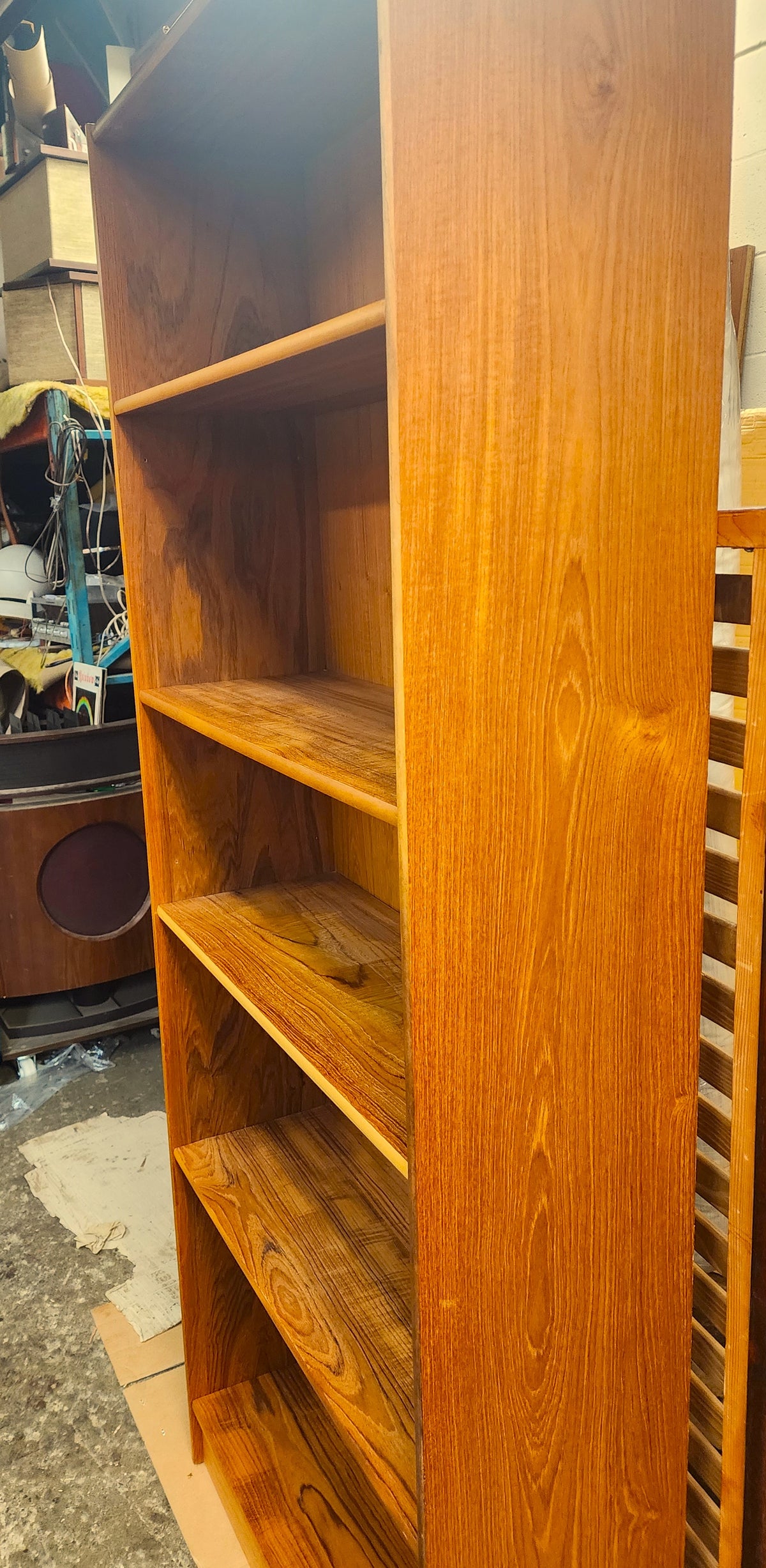 RESTORED Danish Mid Century Modern Teak Bookcase  H 76