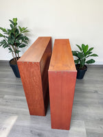 REFINISHED Danish Mid Century Modern Teak 2-Piece Cabinet w Shelving /Divider 11