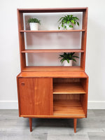 REFINISHED Danish Mid Century Modern Teak Cabinet w Shelving /Divider 2