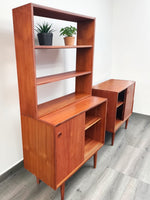 REFINISHED Danish Mid Century Modern Teak Cabinet w Shelving /Divider 6