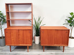 REFINISHED Danish Mid Century Modern Teak Cabinet w Shelving /Divider 7