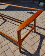 REFINISHED REUPHOLSTERED Mid Century Modern Teak 4-Seater Sofa by R.Huber 15