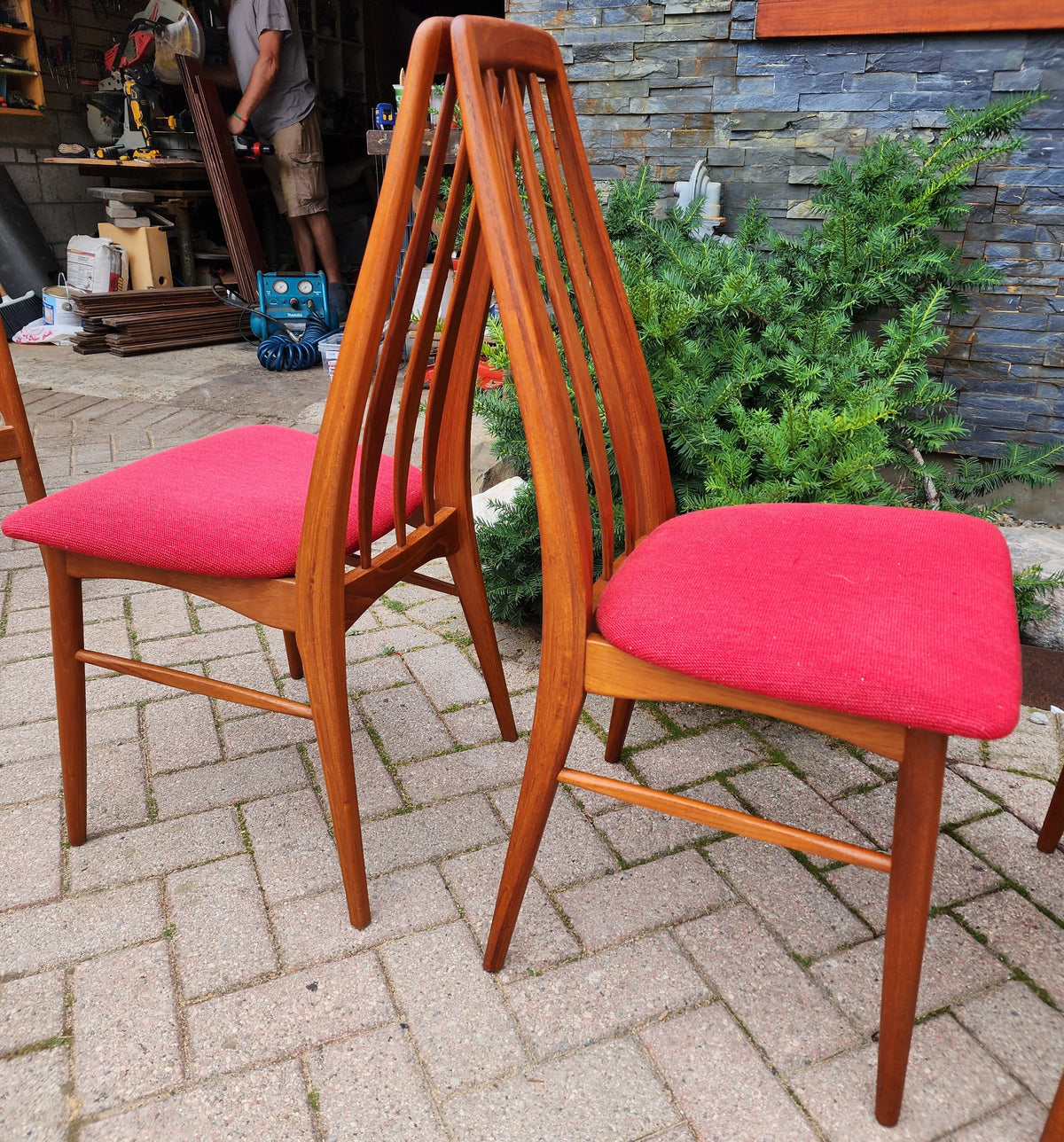 RESTORED Danish MCM Teak Eva Dining Chairs by Niels Kofoed