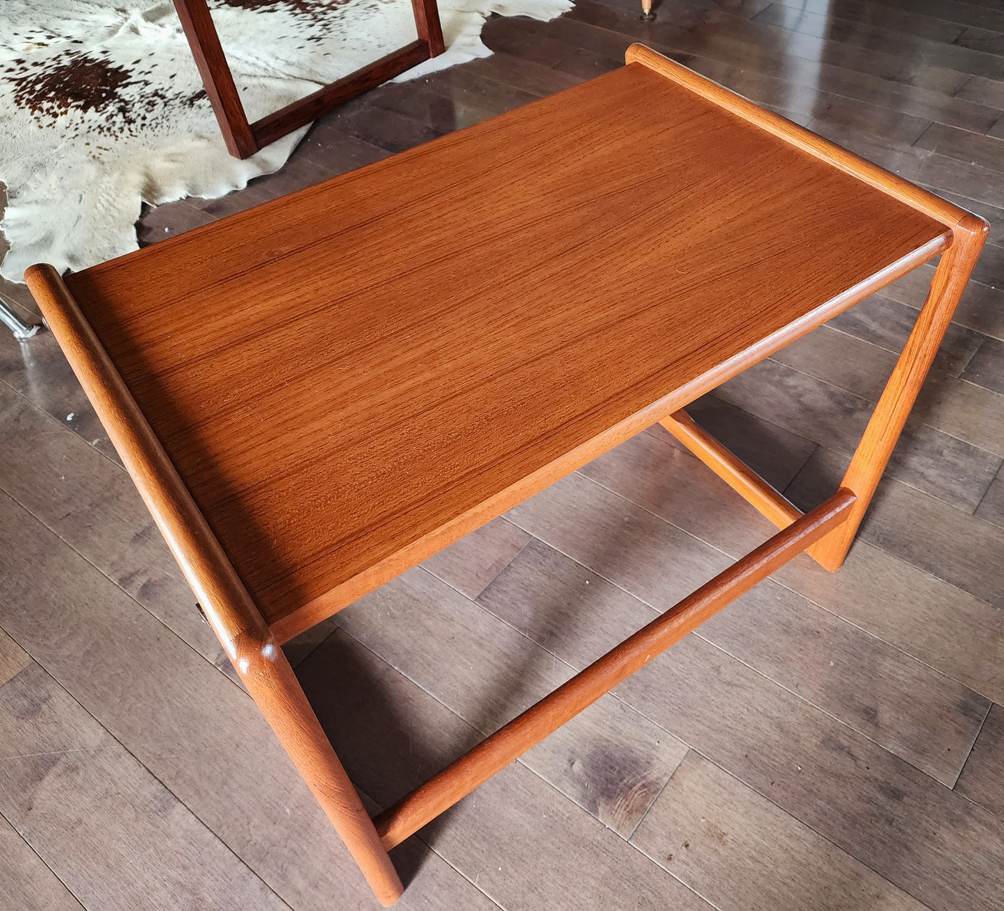 REFINISHED Danish Mid Century Modern 3 teak nesting / end tables