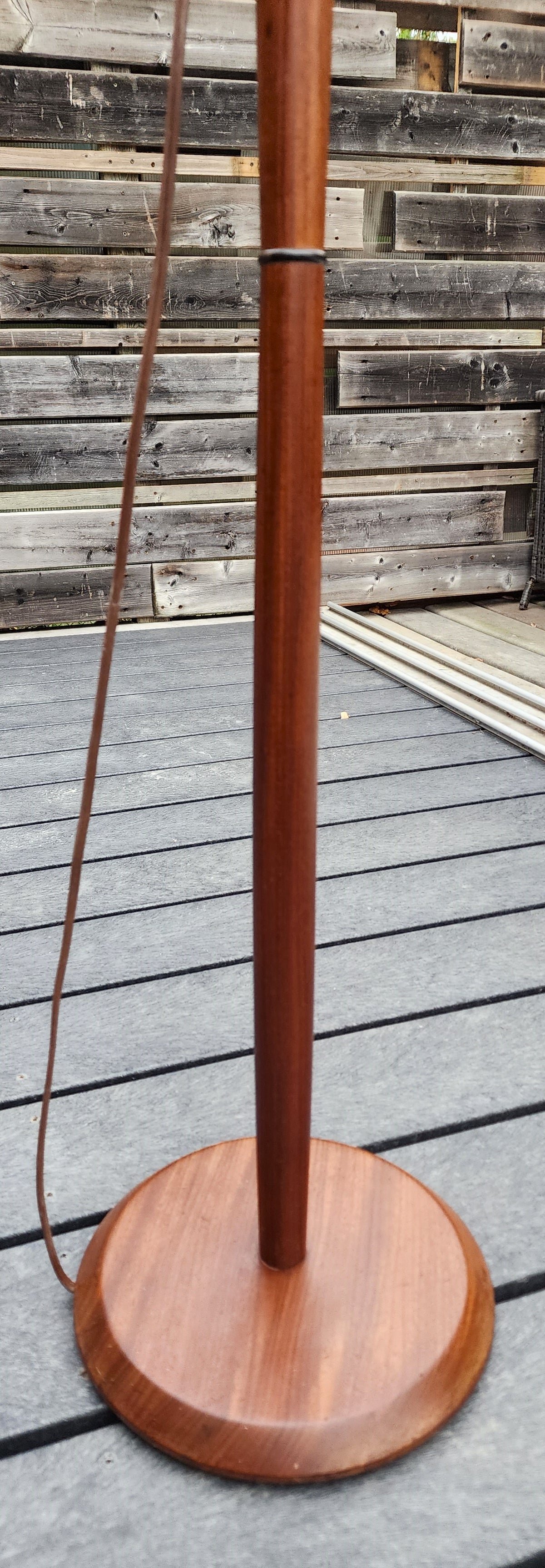 Mid Century Modern Teak Floor Lamp, H 56