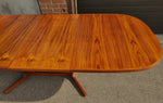 REFINISHED Mid Century Modern Teak Table w 2 Leaves, Norway, 62