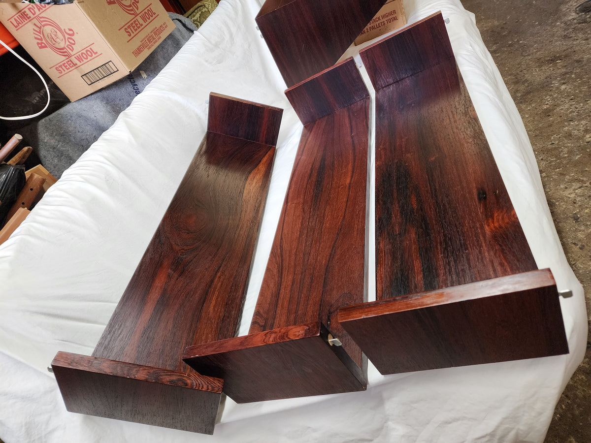 Mid Century Modern Rosewood Modular Wall Unit w Desk