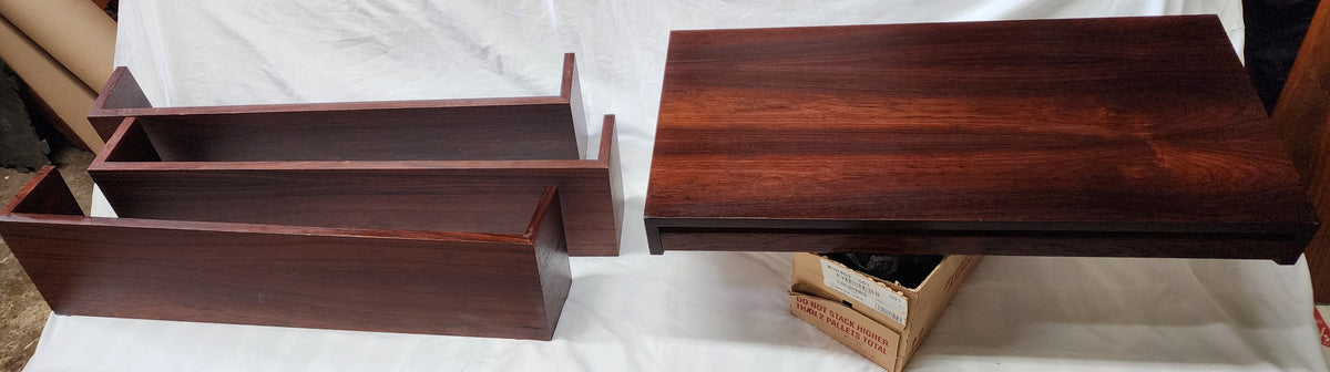 Mid Century Modern Rosewood Modular Wall Unit w Desk